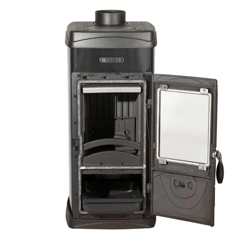 Италианска чугунена камина на дърва La Nordica Super Junior черна, 5.0kW | Сухи камини на дърва | Камини на дърва |