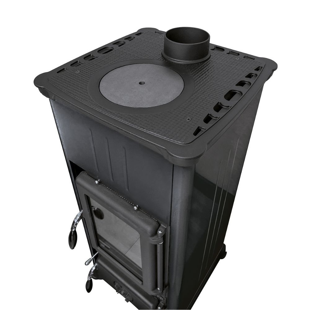 Италианска камина на дърва с котлон La Nordica Emiliana черна, 6.5kW | Сухи камини на дърва | Камини на дърва |