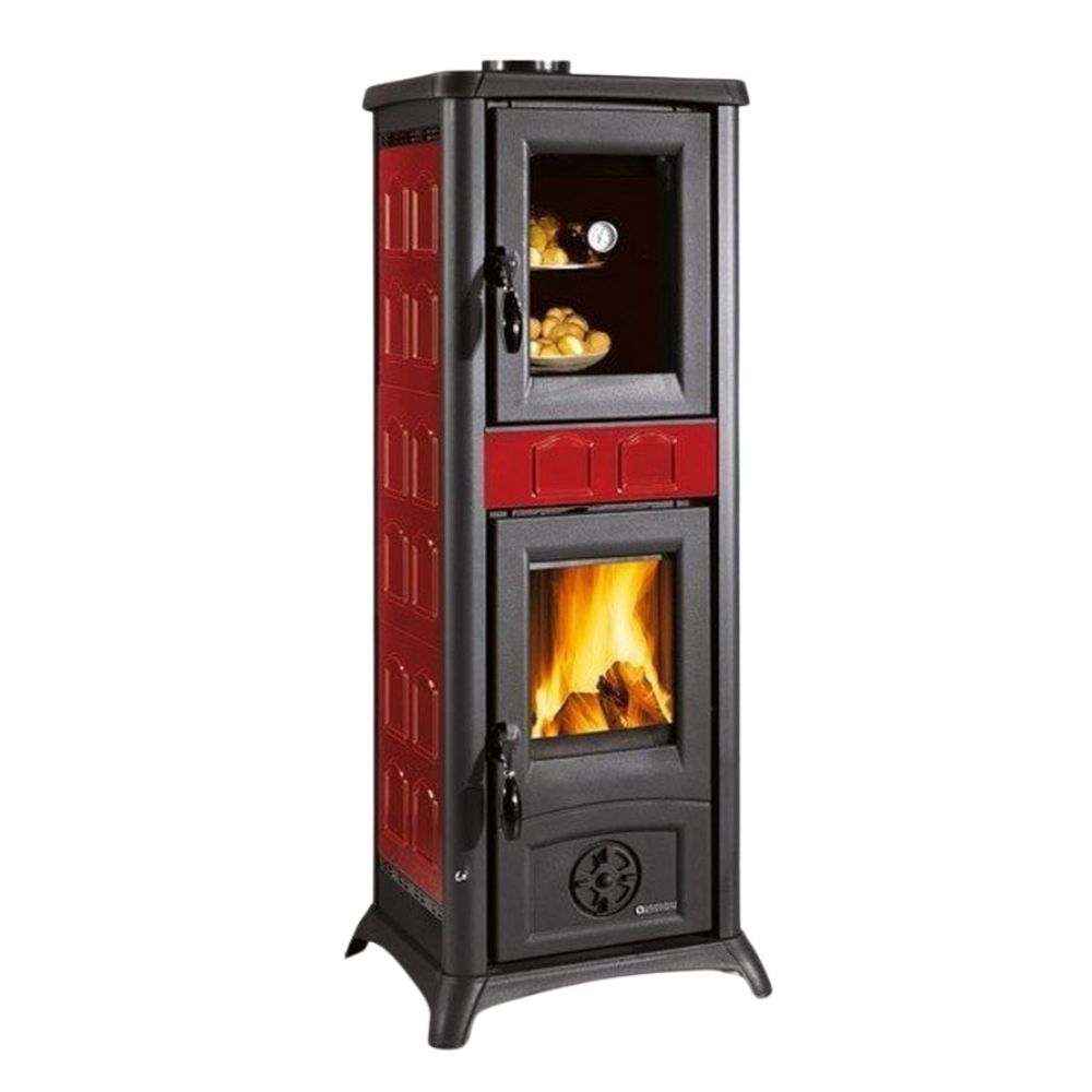 Италианска камина на дърва с фурна La Nordica Gemma Forno 5.0 червена, 7.3kW | Сухи камини на дърва | Камини на дърва |