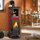 Италианска камина на дърва с фурна La Nordica Gemma Forno 5.0 червена, 7.3kW | Сухи камини на дърва | Камини на дърва |