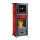 Италианска камина на дърва с фурна La Nordica Rossella Plus Forno Evo червена, 9.1kW | Сухи камини на дърва | Камини на дърва |