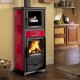 Италианска камина на дърва с фурна La Nordica Rossella Plus Forno Evo червена, 9.1kW | Сухи камини на дърва | Камини на дърва |