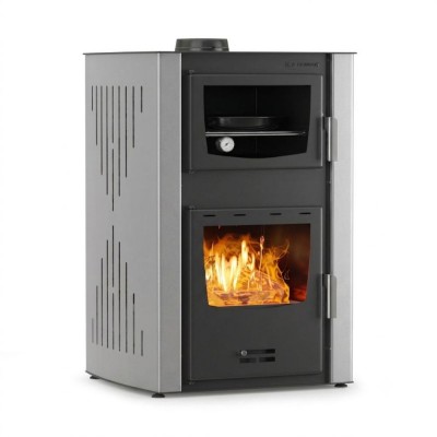 Камина на дърва с фурна и водна риза Velmora Fire ATS HYDRO ΜΑSΙΝΑ 90-25 сива, 25kW - Камини на дърва