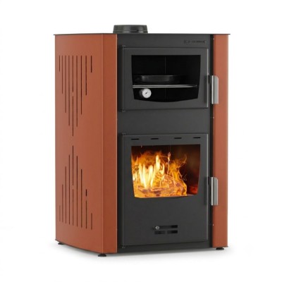 Камина на дърва с фурна и водна риза Velmora Fire ATS HYDRO ΜΑSΙΝΑ 90-25 теракота, 25kW - Камини на дърва