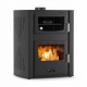 Камина на дърва с фурна и водна риза Velmora Fire ATS HYDRO ΜΑSΙΝΑ 90-30 черна, 35kW | Камини на дърва с фурна | Камини на дърва |