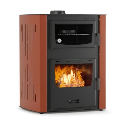 Камина на дърва с фурна и водна риза Velmora Fire ATS HYDRO ΜΑSΙΝΑ 90-30 теракота, 35kW - Камини на дърва