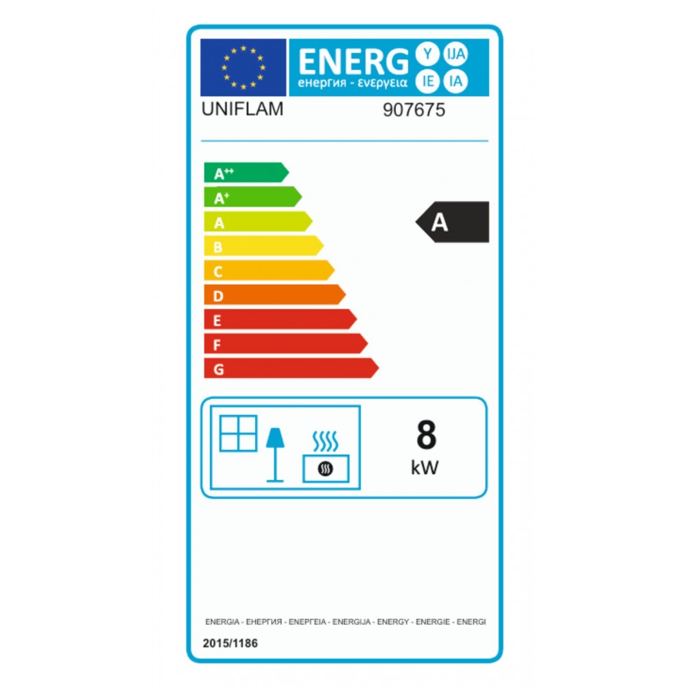 Камина за вграждане на дърва UNIFLAM 700 ECO с клапа, 8kW | Сухи камини за вграждане | Камини за вграждане |