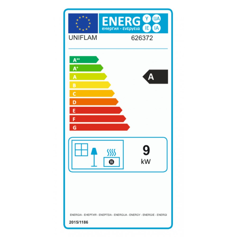 Камина за вграждане на дърва UNIFLAM 700 PLUS ECO с клапа, дясна страна, 9kW | Сухи камини за вграждане | Камини за вграждане |