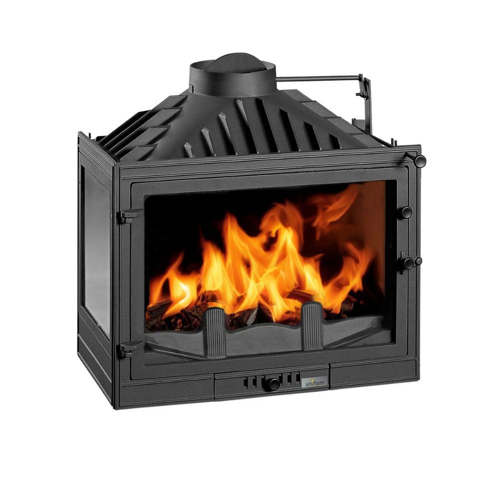 Камина за вграждане на дърва UNIFLAM 700 STANDARD с клапа, лява страна, 14kW | Сухи камини за вграждане | Камини за вграждане |