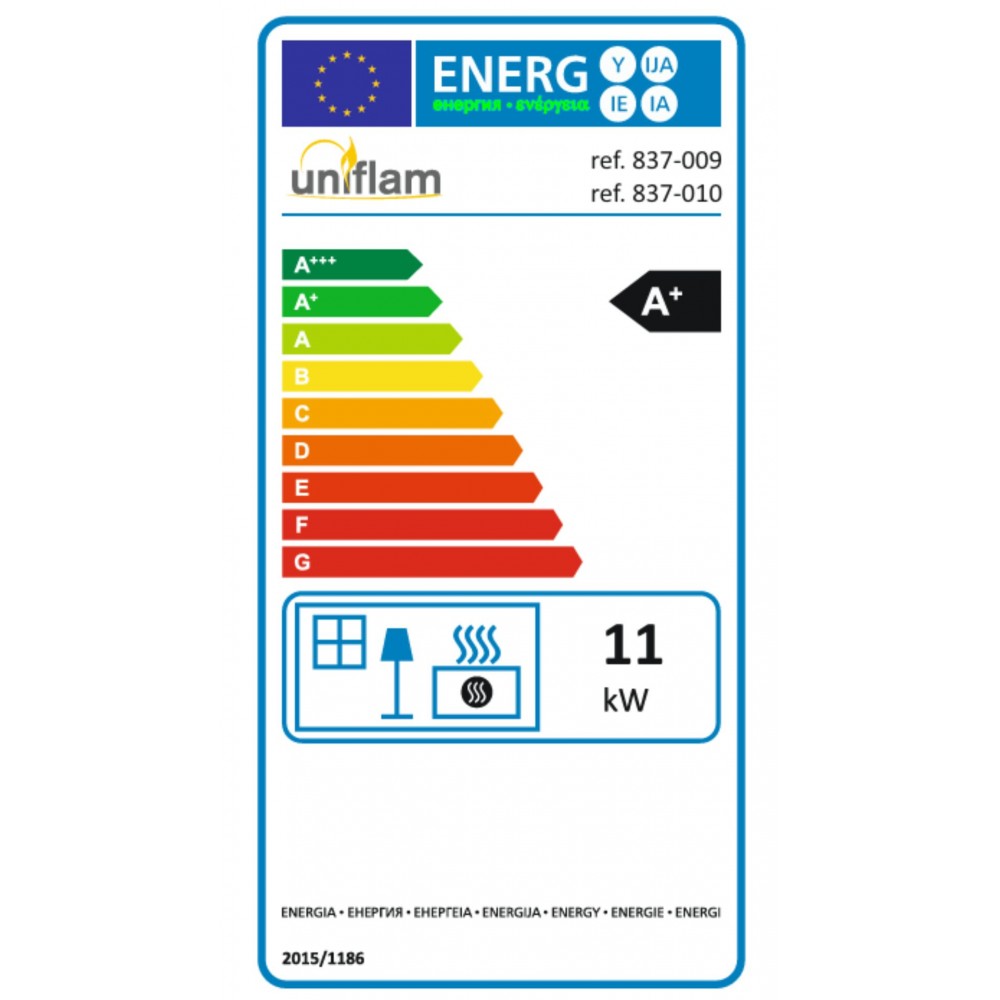 Камина за вграждане на дърва UNIFLAM 760 DURO с въздуховоди и подаване на въздух, 11kW | Сухи камини за вграждане | Камини за вграждане |