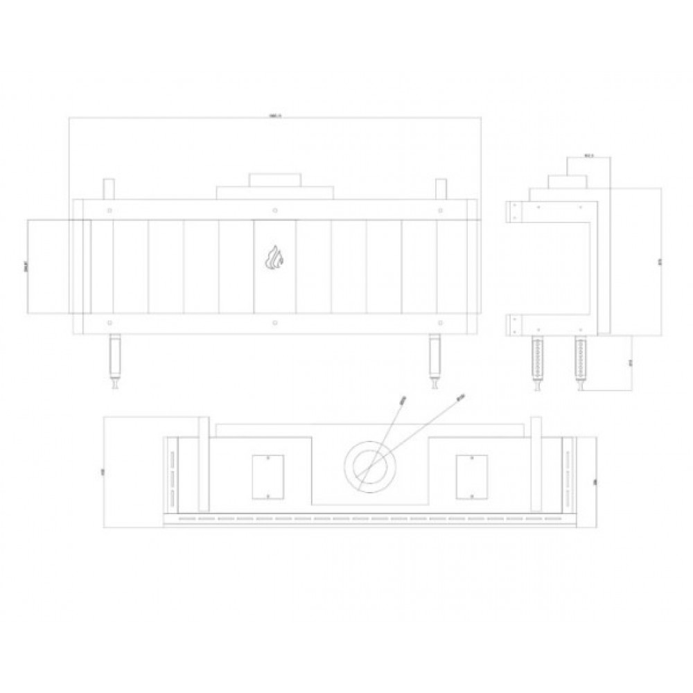 Камина за вграждане на газ Balkan Energy GAS PANORAMA 150, 13kW | Камини на газ | Камини за вграждане |