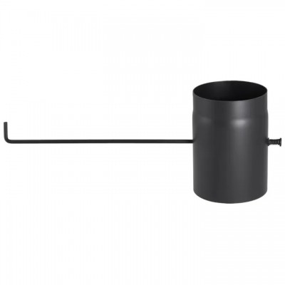 Черен димоотвод от стомана PARKANEX с клапа, Прав, Дължина 0.25м, Ф180, Дебелина 2мм - Комини