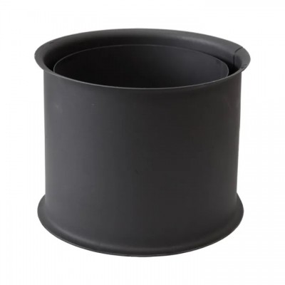 Розетка за комин от стомана PARKANEX двойна, Черна, 115мм, Ф150, Дебелина 2мм - Комини